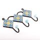  Turquoise Yellow Sunflower Tiles Hooks